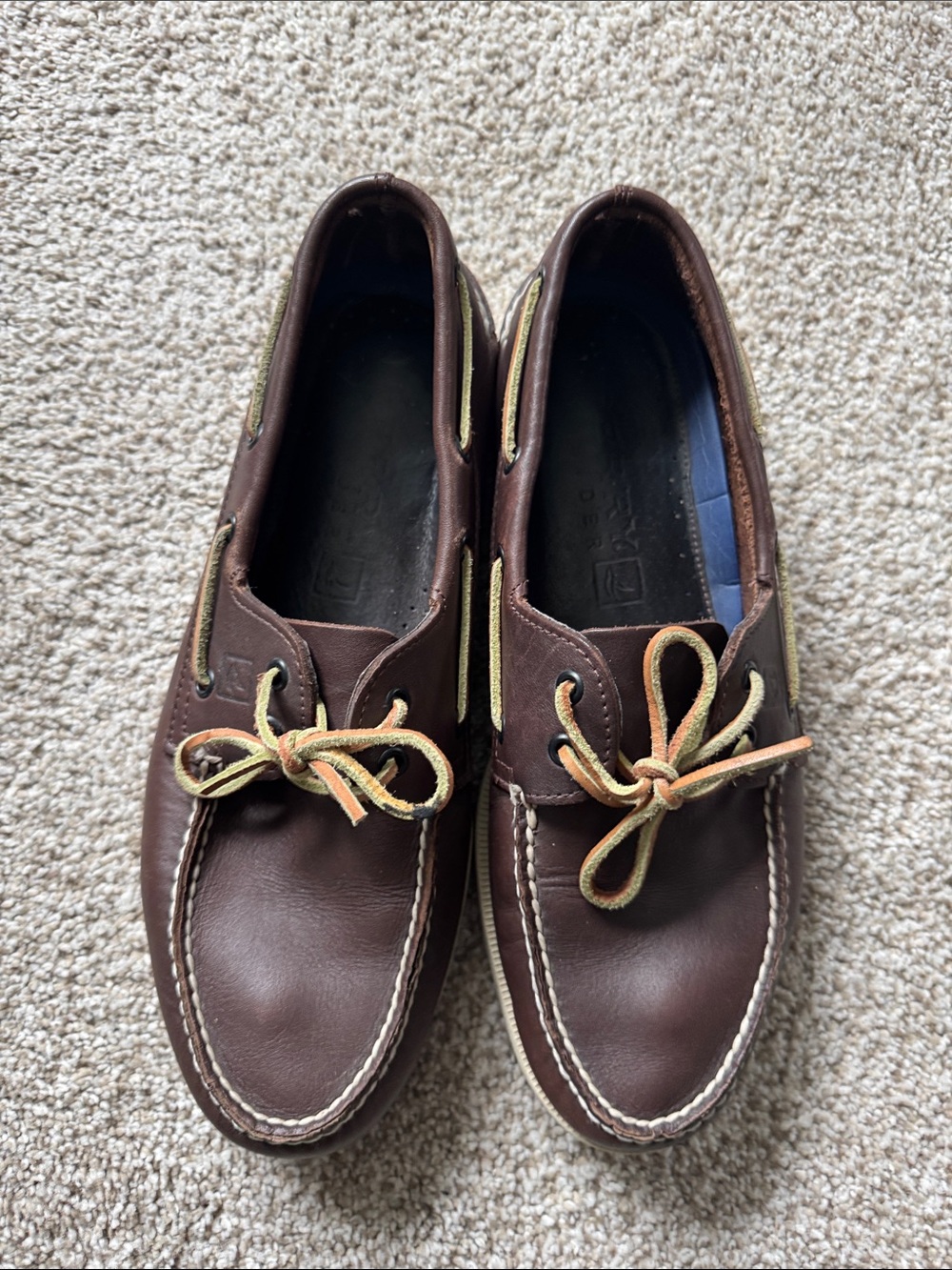 Men's Brown Sperry Leather Boat Shoes